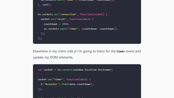 Building a Countdown Timer with Socket.io