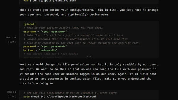 How To Setup Spotify-TUI and Spotifyd With Pulseaudio.