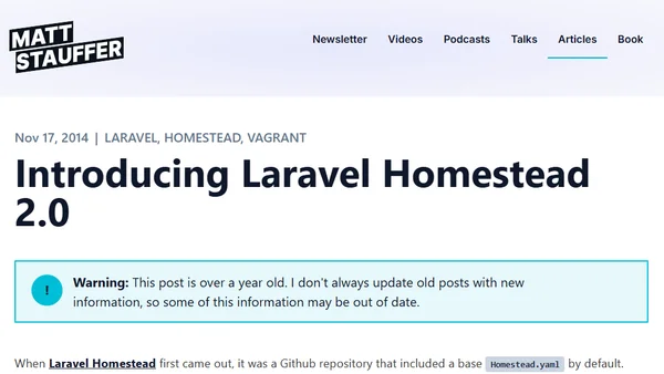 Introducing Laravel Homestead 2.0