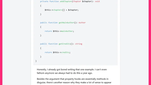 A year with property hooks