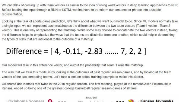 Applying Machine Learning To March Madness
