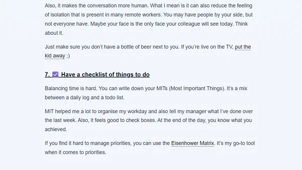 10 Tips for Working From Home