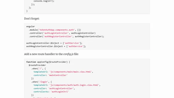 Token-Based Authentication with Angular