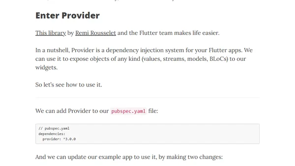 Flutter: Global Access vs Scoped Access with Provider