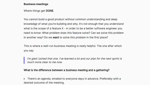 In defence of meetings