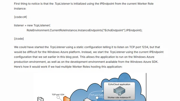 Creating an external facing Azure Worker Role endpoint
