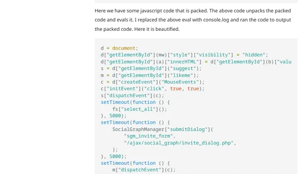 Shady Harvard Puzzle Facebook App Disassembled