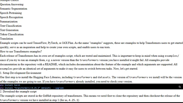 Hugging Face Transformers Examples