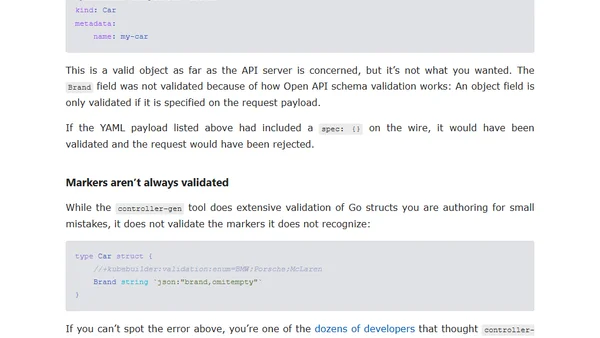 Kubernetes CRD generation pitfalls