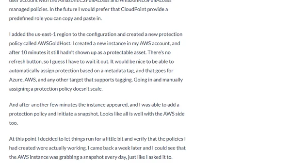 Veritas 360 - CloudPoint