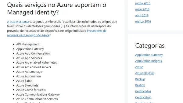 O que é Azure Managed Identity?