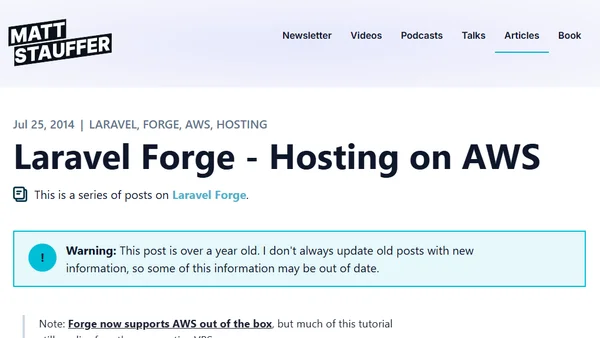 Laravel Forge - Hosting on AWS