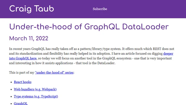 Under-the-hood of GraphQL DataLoader