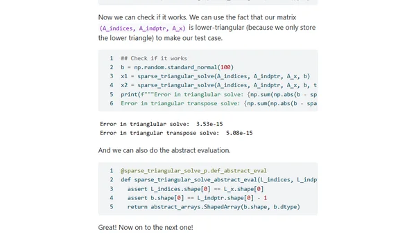 Sparse Matrices 5: I bind you Nancy