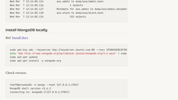 Cloning Ubiquiti's MongoDB instance to a separate server