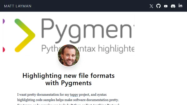 Highlighting new file formats with Pygments