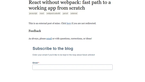 React without webpack: fast path to a working app from scratch