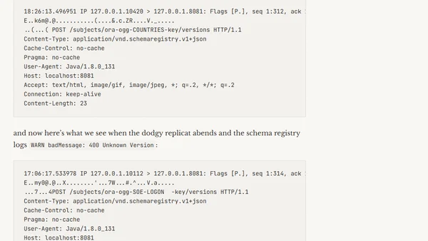 Oracle GoldenGate / Kafka Connect Handler troubleshooting