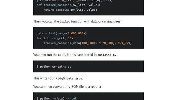 Unit testing your code's performance, part 1: Big-O scaling