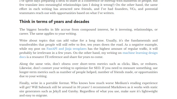 What I Learned from Writing Online - For Fellow Non-Writers (Guest post by Eugene Yan)