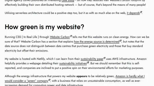 Choosing a Green Web Host