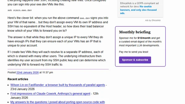 SSH has no Host header
