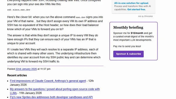 SSH has no Host header