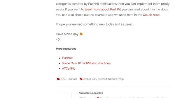 Receiving Incoming Calls With PushKit