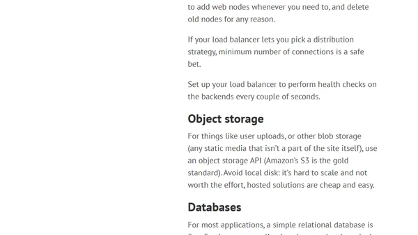 Tips for Scaling Web Apps