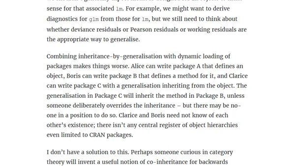 Blank-cheque inheritance and statistical methods objects
