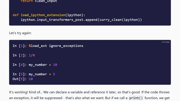Let's Write an IPython Extension the Hard Way