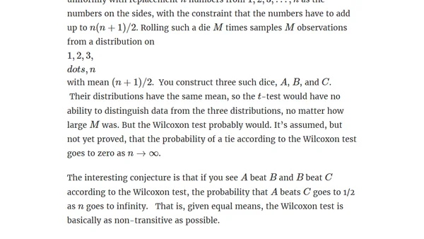 A ‘polymath’ project on the Wilcoxon test?