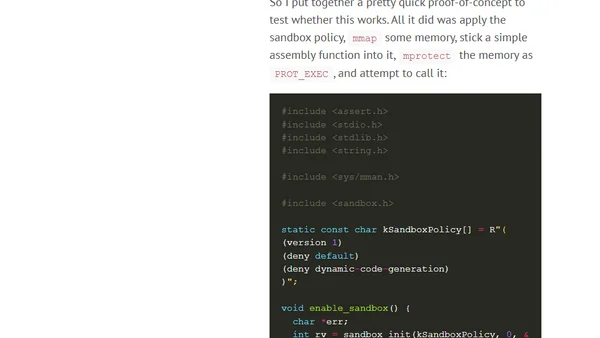 The mysterious case of (deny dynamic-code-generation)