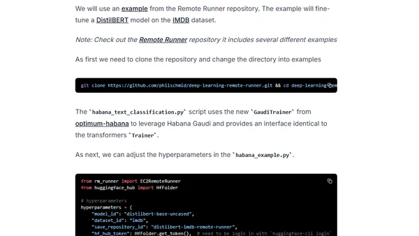 Deep Learning setup made easy with EC2 Remote Runner and Habana Gaudi