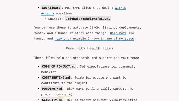 Configure your repositories with .github