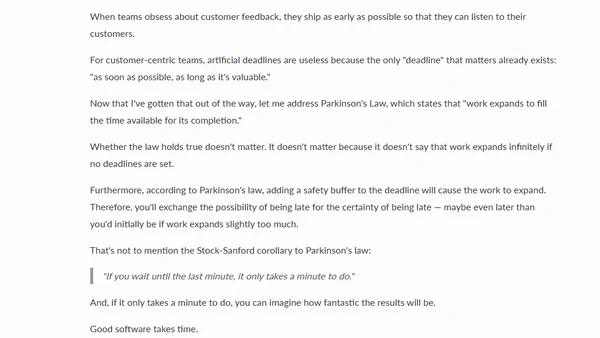 Why deadlines are pointless and what to do instead