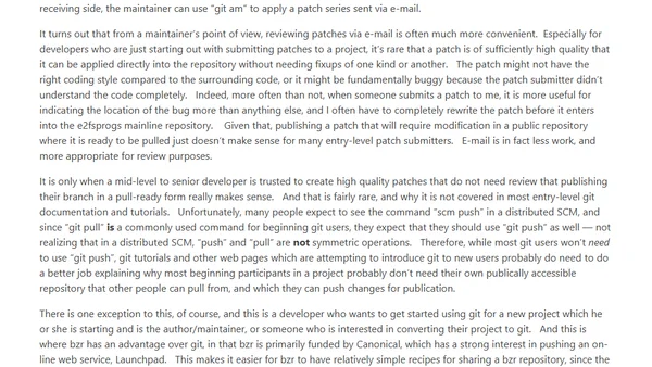 Reflections on a complaint from a frustrated git user