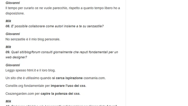 Interviste on line: Giovanni Dragone, web designer e blogger