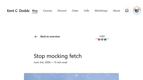 Stop mocking fetch