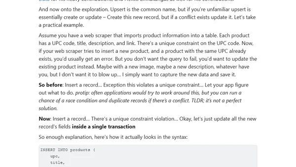Upsert lands in PostgreSQL 9.5 – A first look