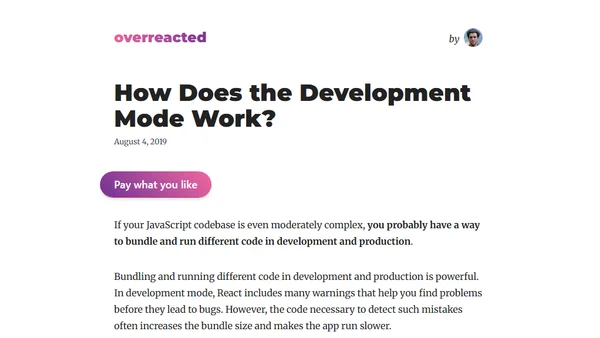 How Does the Development Mode Work?