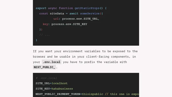 Environment variables in Next.js and Netlify