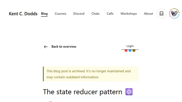 The state reducer pattern ⚛️ 🏎