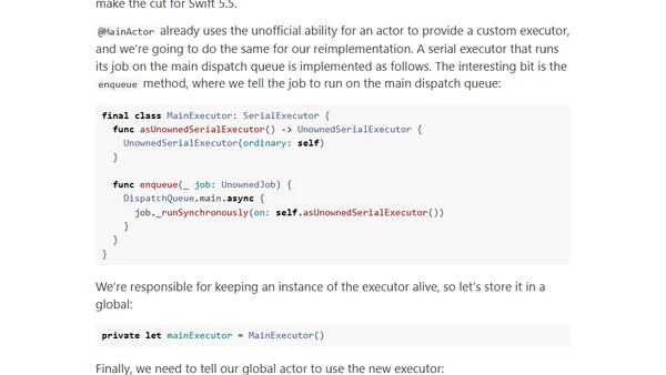 How @MainActor works