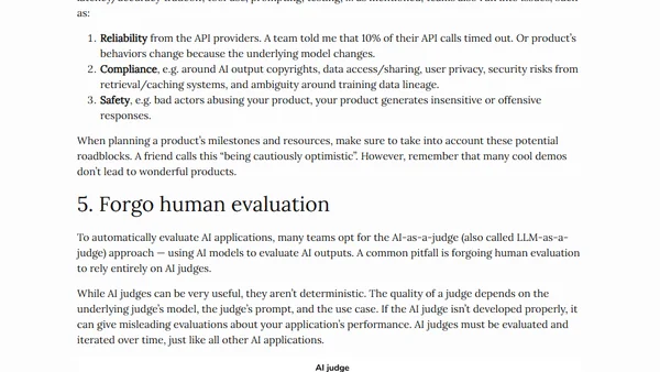 Common pitfalls when building generative AI applications