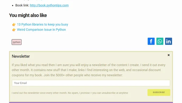 Intermediate Python Book Anniversary