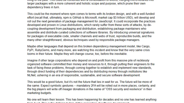 A better future for JavaScript that won't happen
