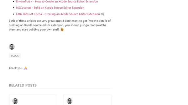 Awesome native Xcode extensions