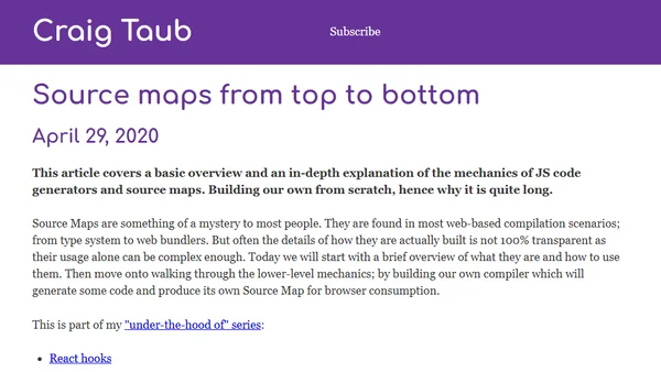 Source maps from top to bottom