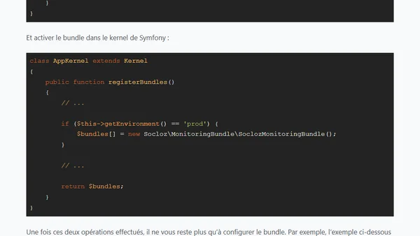 Monitorez vos applications Symfony2 !